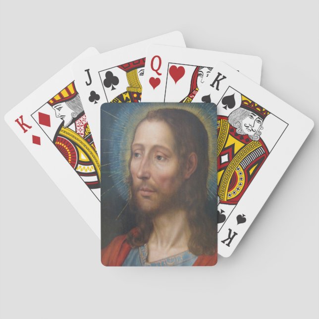 Jeu De Cartes Jésus Christ avec un Halo d'or (dos)