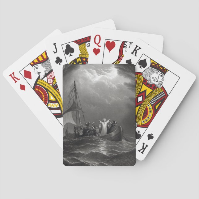 Jeu De Cartes Jésus-Christ stille la tempête (dos)