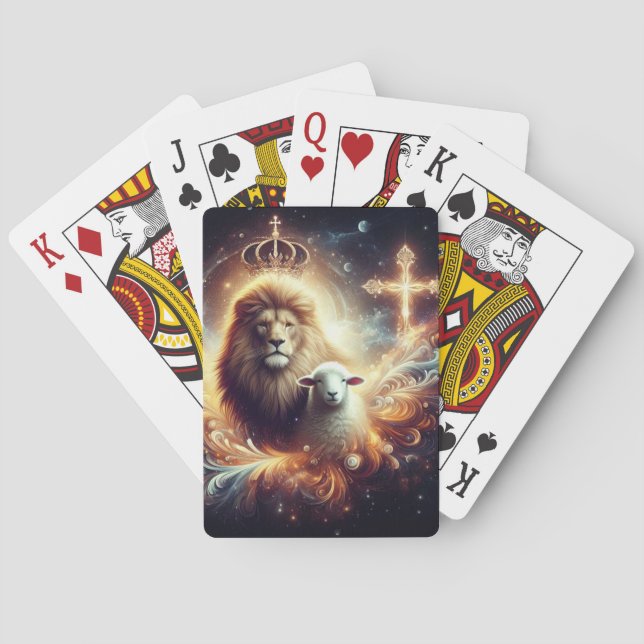 Jeu De Cartes Jésus est le Lion et l'Agneau (dos)