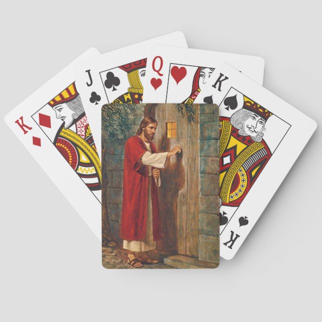 Jeu De Cartes Jésus frappe sur la porte (dos)