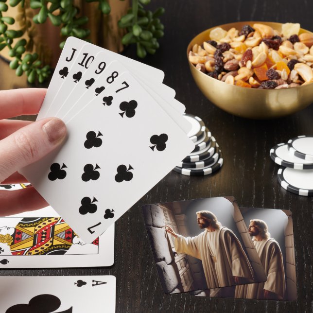 Jeu De Cartes Jésus par Porte au lever du soleil (In Situ)