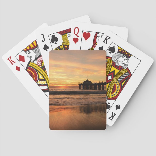 Jeu De Cartes Jetty Over Beach Sunset (dos)
