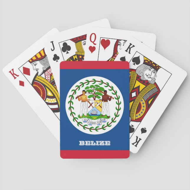 Jeu De Cartes Jeu Drapeau Belizéen, Belize Jouer Cartes (dos)