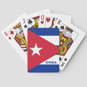 Jeu De Cartes Jeu Drapeau Cubain, Cuba Jouer Des Cartes