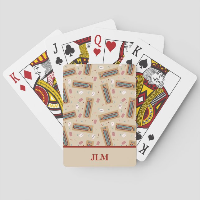 Jeu De Cartes Jeu Monogramme Cribbage Thématique (dos)
