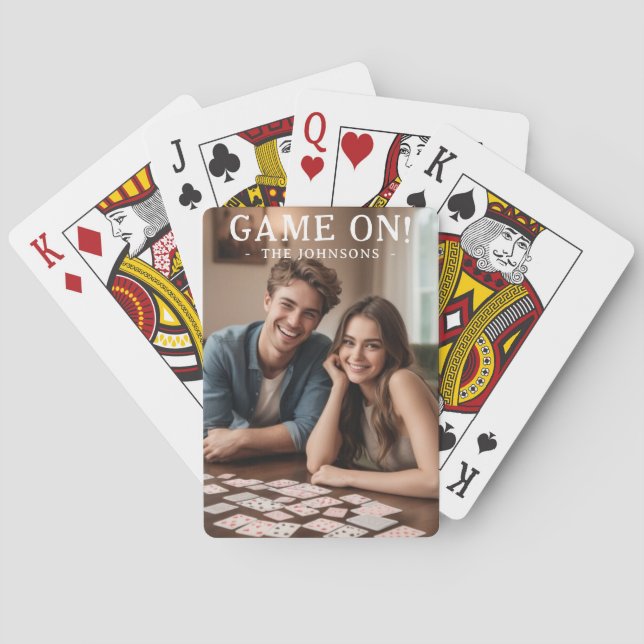 Jeu De Cartes Jeu Sur Couples Photo Personnalisée Personnalisée (dos)