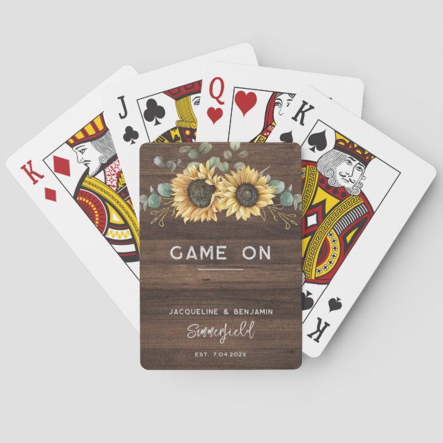 Jeu De Cartes Jeu sur les faveurs de mariage (dos)