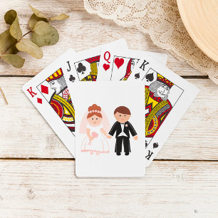 Jeu De Cartes Jeune couple marié jouant aux cartes