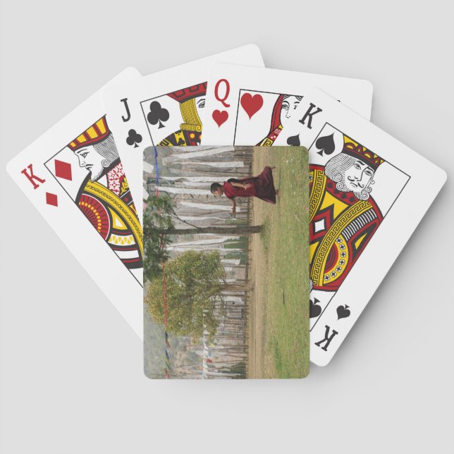 Jeu De Cartes Jeune moine et drapeaux de prière (dos)