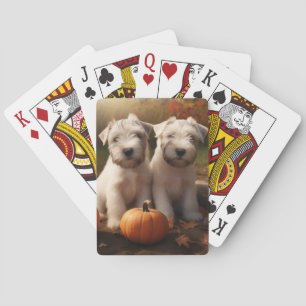 Jeu De Cartes Jeune Terrier Wheaten Délice d'Automne Citrouille