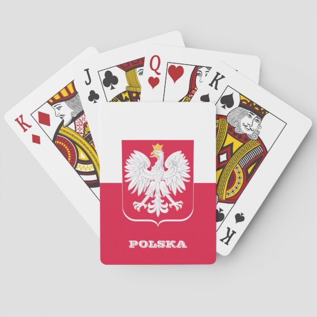 Jeu De Cartes Jeux Drapeaux Polonais, Pologne Jouer des cartes (dos)