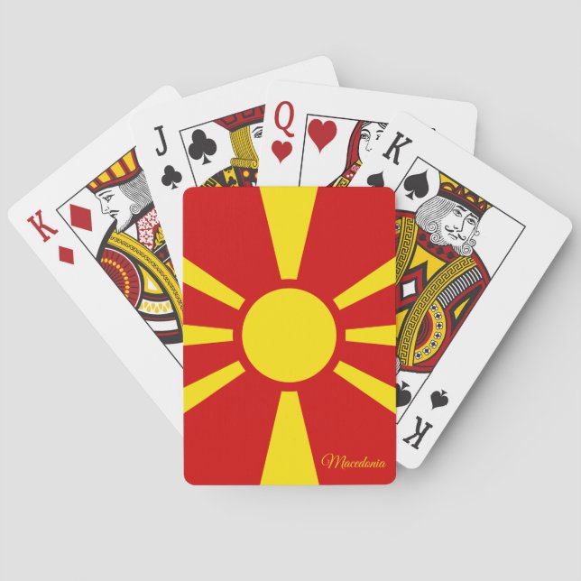 Jeu De Cartes Jeux du drapeau macédonien, Macédoine Jouer des ca (dos)