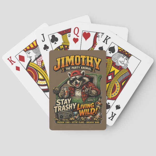 Jeu De Cartes Jimothy le raton laveur de Seattle (dos)