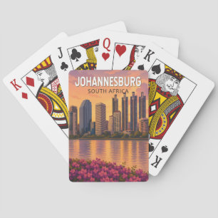 Jeu De Cartes Johannesburg Afrique du Sud Illustration Voyage Ar