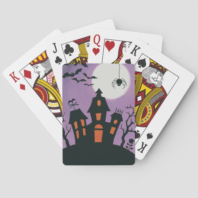 Jeu De Cartes Joie rouge de décoration de Noël (dos)