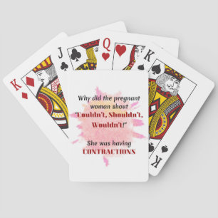 Jeu De Cartes Joke Gift Gift Pregnant Joke Gift Enseignant Angla