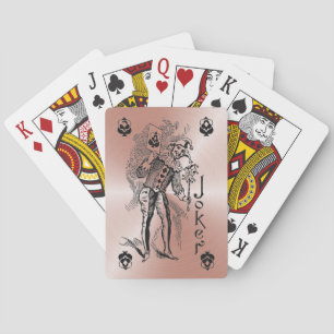 Jeu De Cartes Joker avec Rose Gold Classic Playing Cards