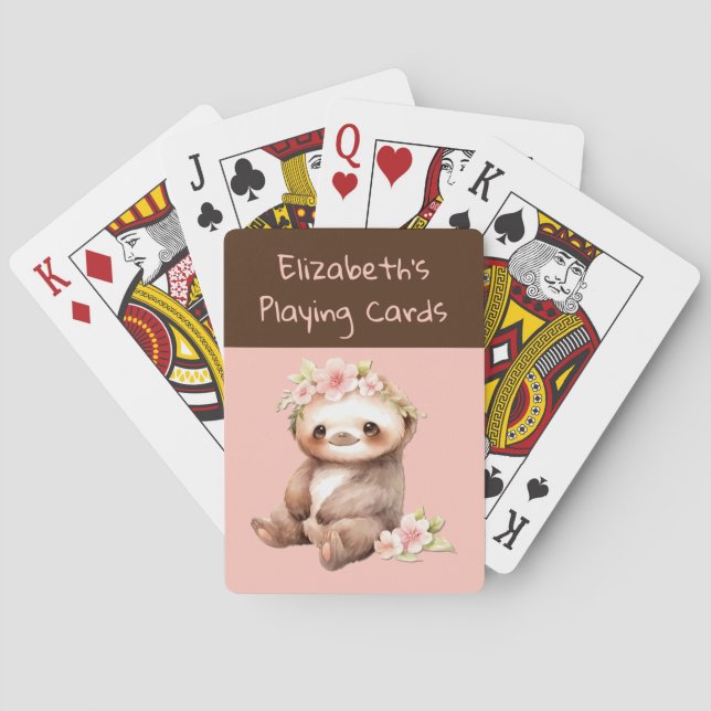 Jeu De Cartes Joli gosses rose pâle (dos)