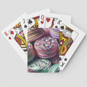 Jeu De Cartes Joli Macaron Bling Monogrammé