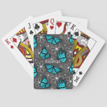 joli papillons turquoise motif personnalisé