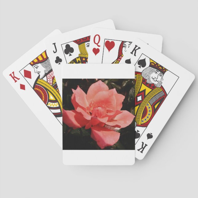Jeu De Cartes Joli rose rose Peach floral (dos)