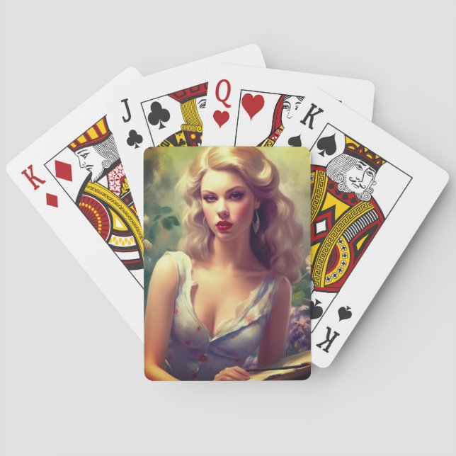 Jeu De Cartes Jolie Dame (dos)