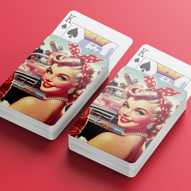 Jeu De Cartes Jolie fille Vintage des années 1950 (Créateur téléchargé)