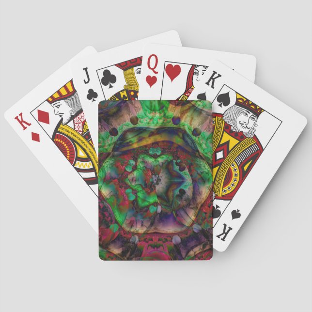 Jeu De Cartes Jolie flambée de fleurs Abstraite (dos)