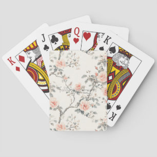 Jeu De Cartes Jolie Fleur de Pêche Crème