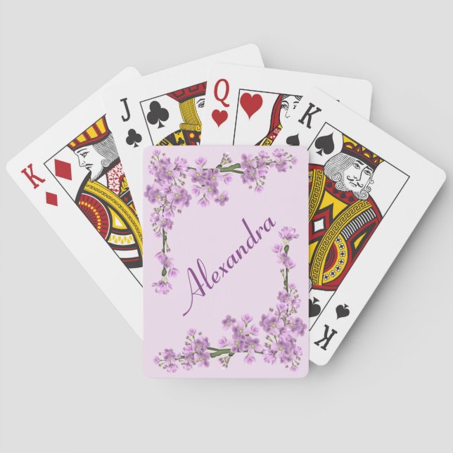 Jeu De Cartes Jolie floraison de cerisiers roses (dos)
