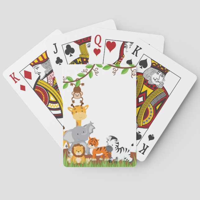 Jeu De Cartes Jolie Jungle Bébé Animaux Jouer Des Cartes (dos)