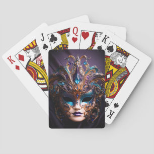 Jeu De Cartes Jolie Mascarade violette Mascarade Masques Mardi G