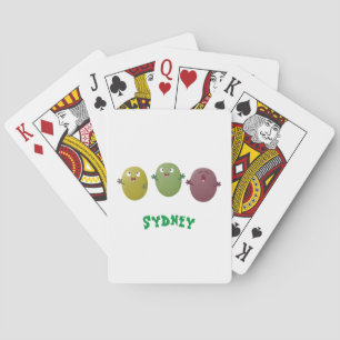 Jeu De Cartes Jolie olives joyeux chantant dessin animé