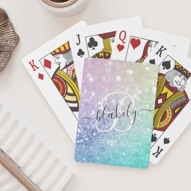 Jeu De Cartes Jolie Parties scintillant Holographique Fille Glam (Créateur téléchargé)