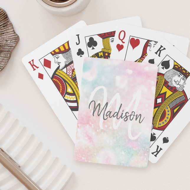 Jeu De Cartes Jolie Parties scintillant rose Fille Glamour (Créateur téléchargé)