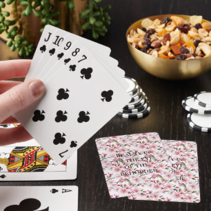 Jeu De Cartes Jolies fleurs roses de cerisier en fleurs
