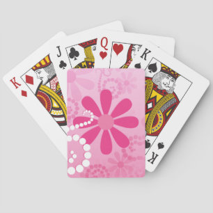 Jeu De Cartes Jolies Fleurs Roses Jolies Motif Rétro
