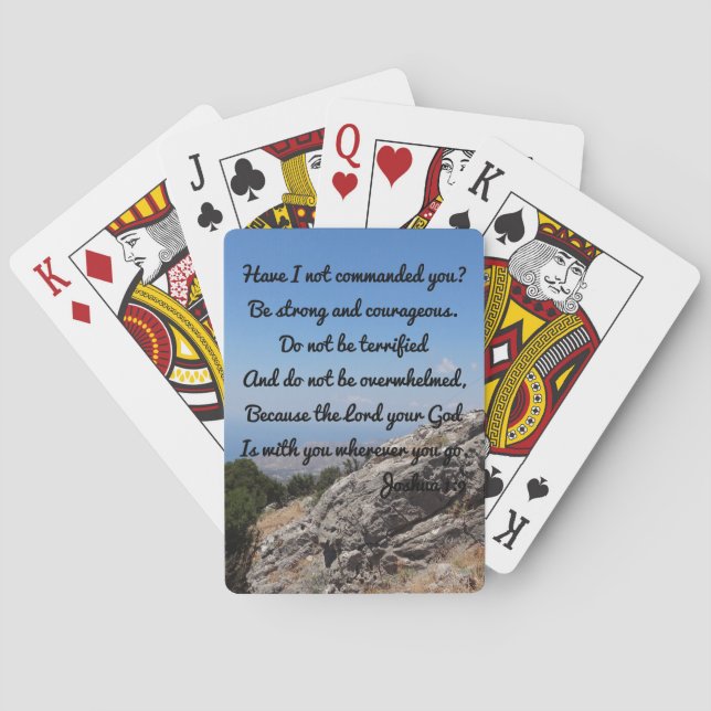 Jeu De Cartes Joshua 1:9 chrétien (dos)