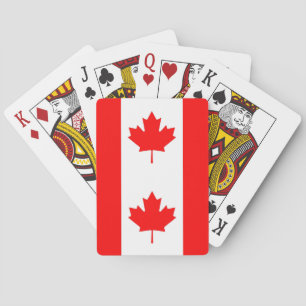 Jeu De Cartes Jouer aux cartes avec le drapeau du Canada