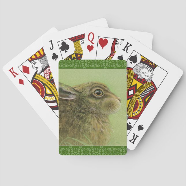 Jeu De Cartes Jouer aux cartes en art lapin (dos)
