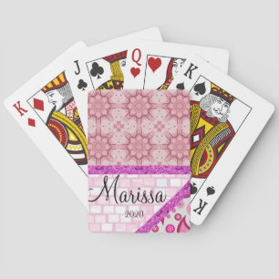 Jeu De Cartes Jouer Carnet en brique rose