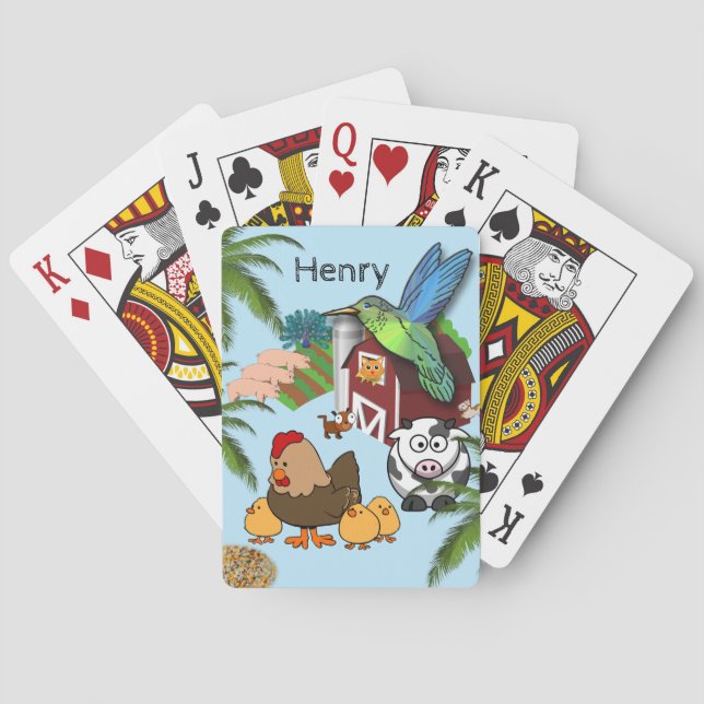 Jeu De Cartes Jouer Carte Deck Animaux de ferme Vaches (dos)