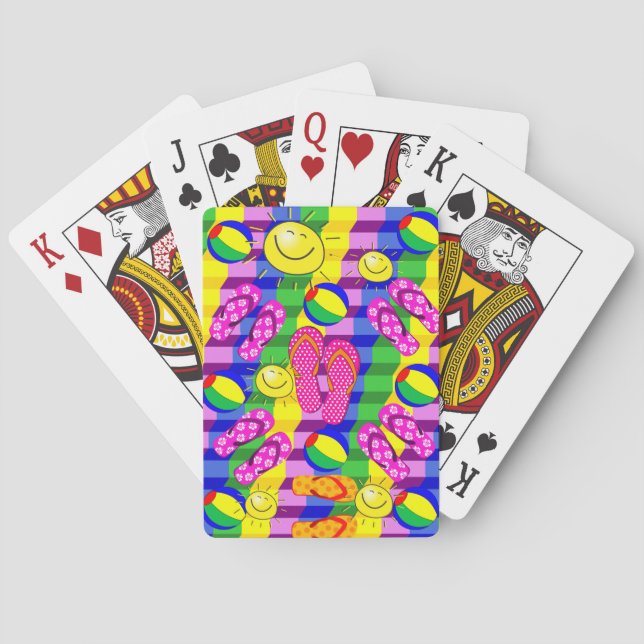 Jeu De Cartes Jouer Carte Deck Beach House Flip Flops (dos)