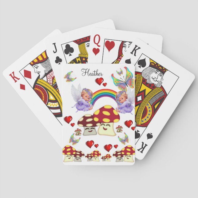 Jeu De Cartes Jouer Carte Deck Fairy Mushroom Rainbow (dos)