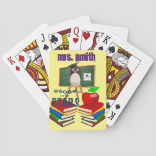 Jeu De Cartes Jouer Carte Deck Penguin School Livres d'enseignan