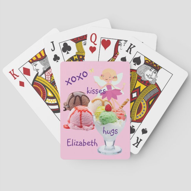 Jeu De Cartes Jouer Carte Deck Pink Fairy Ice Cream (dos)