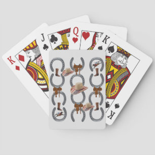 Jeu De Cartes Jouer Carte Deck Saddle Cheval Chaussure Gris