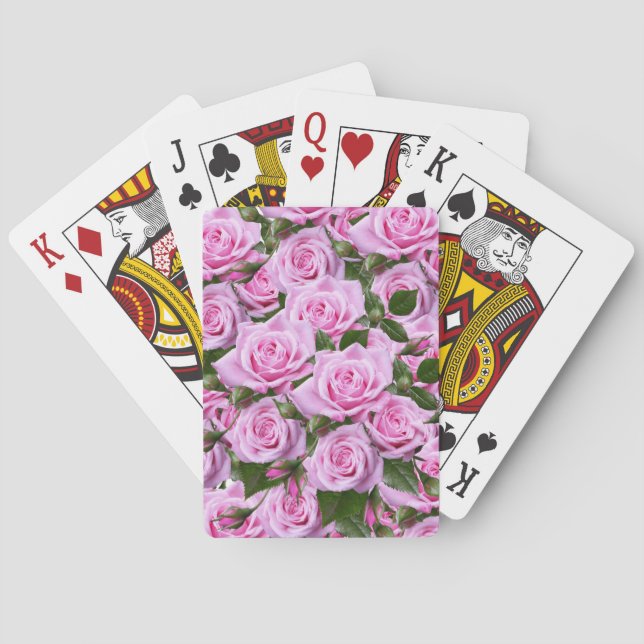 Jeu De Cartes Jouer Carton Deck Floral Roses Rose (dos)