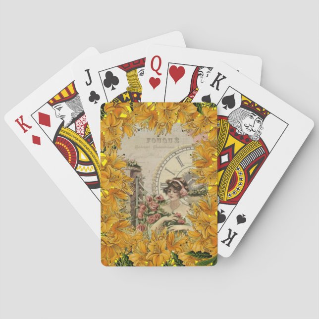 Jeu De Cartes Jouer Carton Deck Floral Victorian (dos)