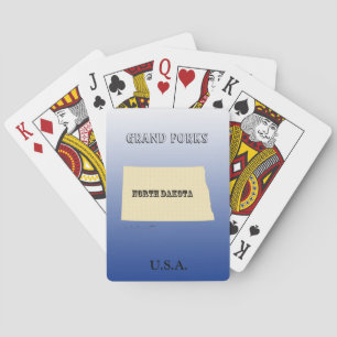 Jeu De Cartes Jouer des cartes - North Dakota State Map avec la 